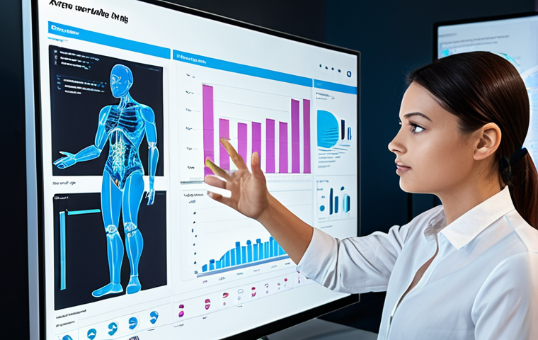 **Prompt:** A modern office scene depicting a human worker collaborating with an AI interface on a large display. The AI is analyzing complex data, while the human is reviewing the AI's suggestions with a thoughtful expression. The scene should convey a sense of teamwork and augmented intelligence, with charts and graphs subtly visible in the background.